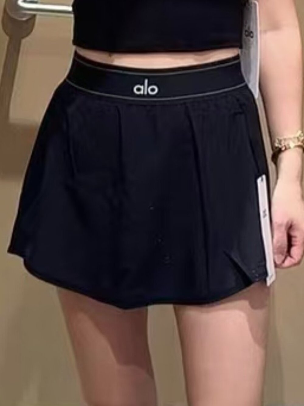 Women's Black Skirt Alo Yoga💥Match Point Tennis🌺Fashion NWT